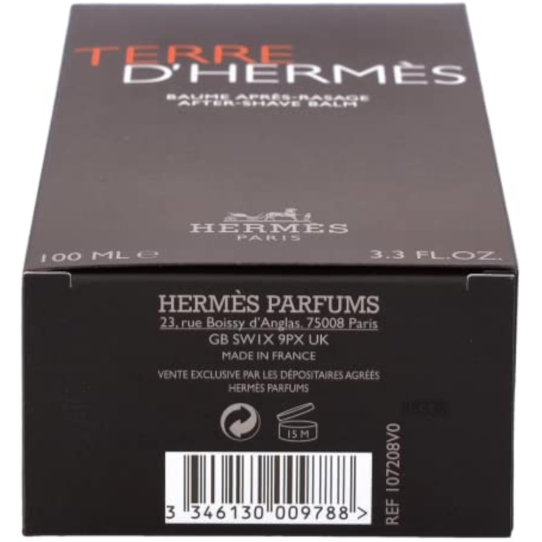 Hermès Terre D'hermès Aftershave Balm with Pump - Luxury Men's 100ml