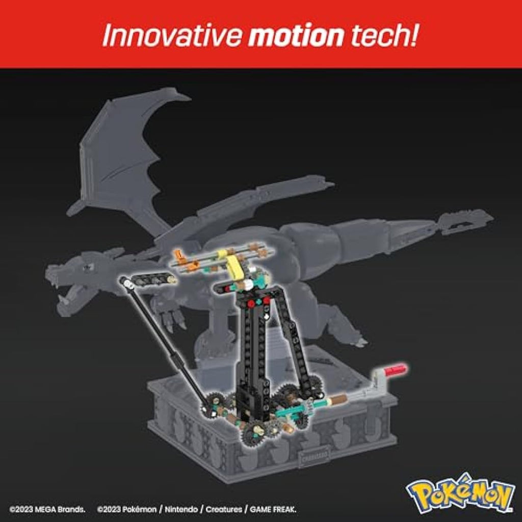 MEGA Pokémon Motion Charizard Building Set – 1664 Piece Collectible Model