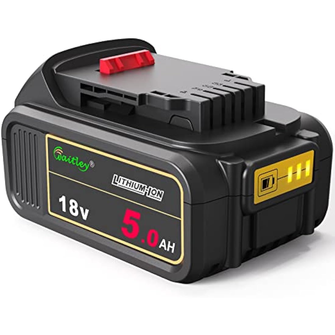 Waitley 18V 5.0Ah Li-ion Replacement Battery for Dewalt Power Tools