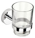 Croydex Nabis Wall Mounted Chrome & Glass Toothbrush Holder Tumbler