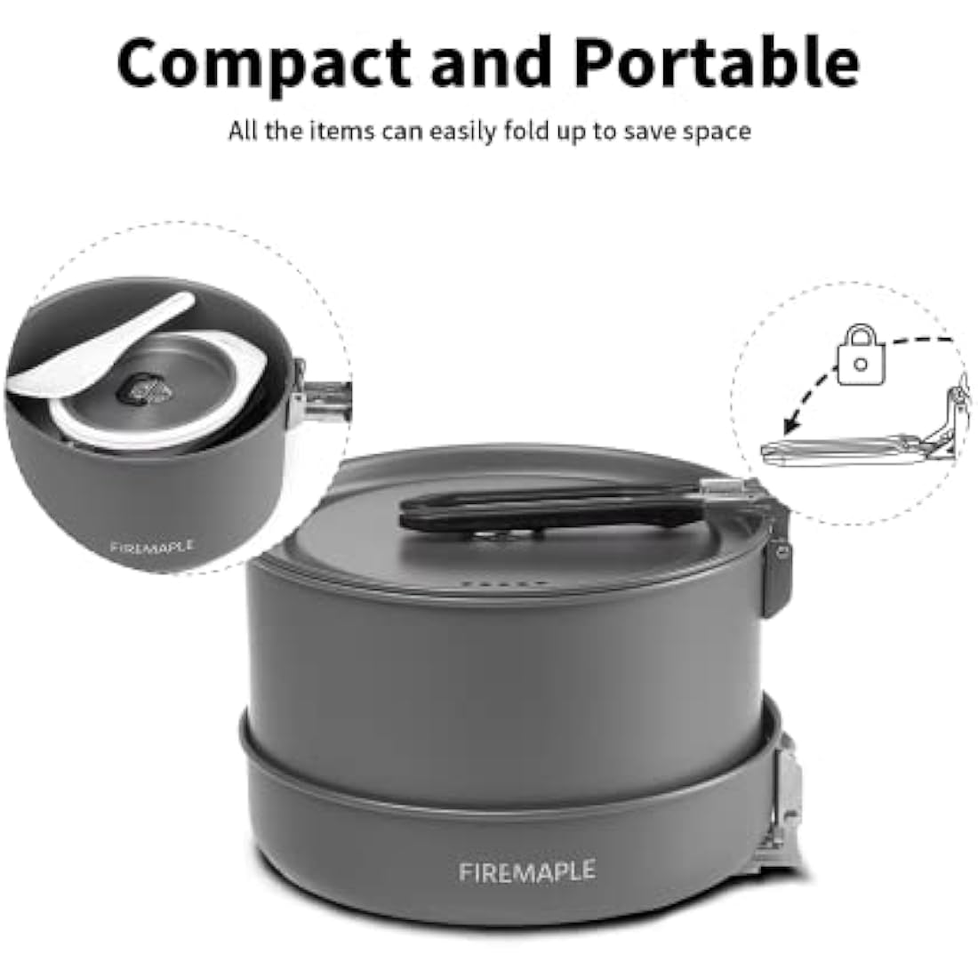 Fire-Maple Feast 4 Camping Cookware Set | 12pc Anodized Aluminum Kit
