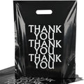 Jolof Store 100 Pack Black Thank You Carrier Bags - 30x38cm Retail Bags