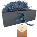 Jolof Store Blue Magnetic Gift Box with Ribbon – Large 33x26x11cm