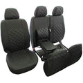 Texmar Mercedes Sprinter Crafter 2006-2018 Black Eco Leather Seat Covers
