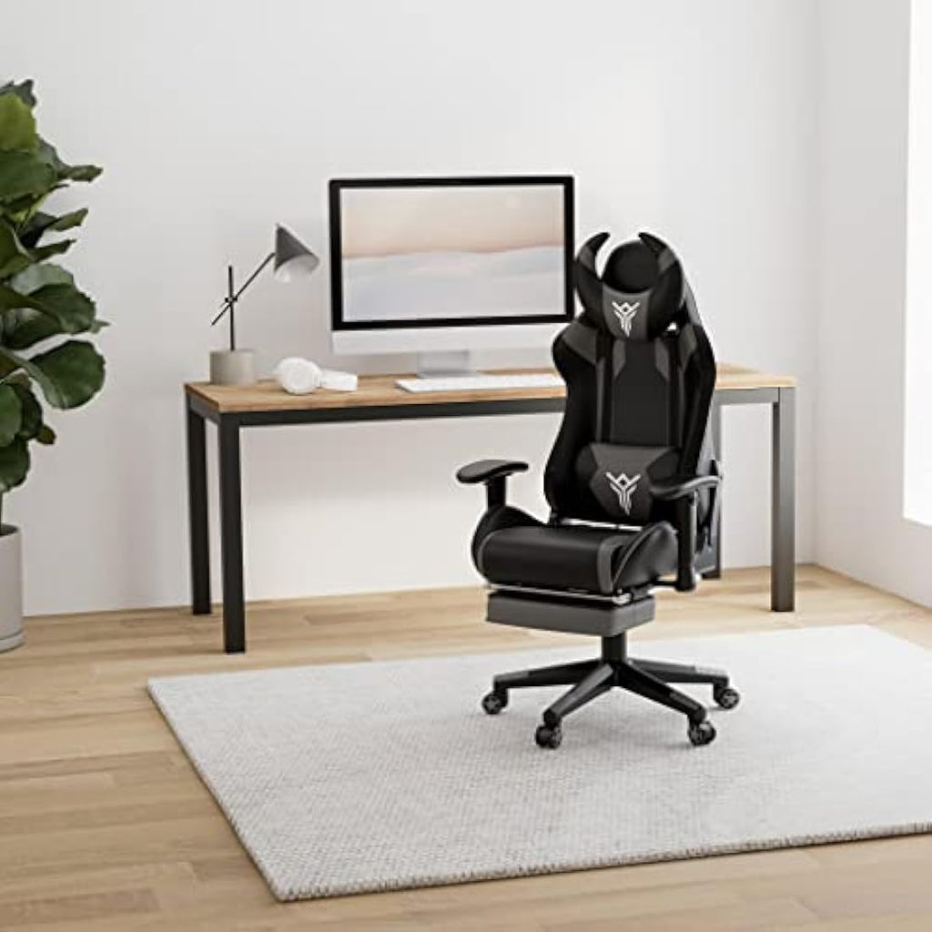 Fullwatt Gaming Chair with Footrest – Ergonomic PU Leather Desk Chair