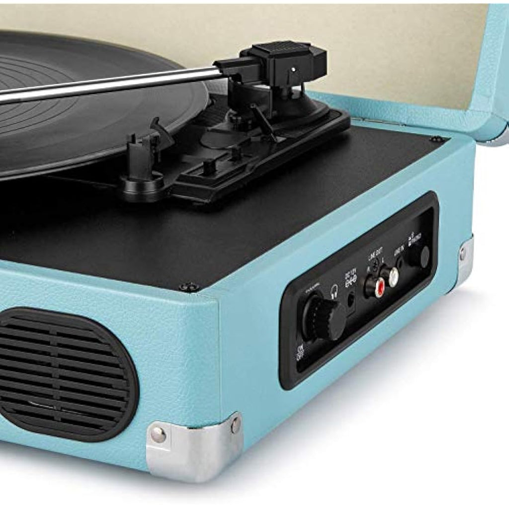 1 BY ONE Bluetooth Record Player – 3-Speed Portable Vinyl Turntable