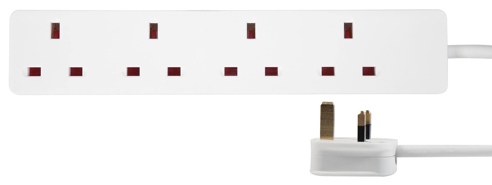 Jolof Store 4 Gang Mains Extension Lead – 7.5m White Power Strip