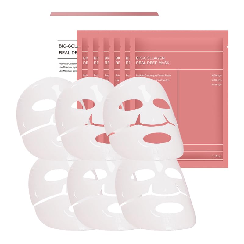 Bio Collagen Face Mask – Deep Hydrating Hydrogel (6 Pack)