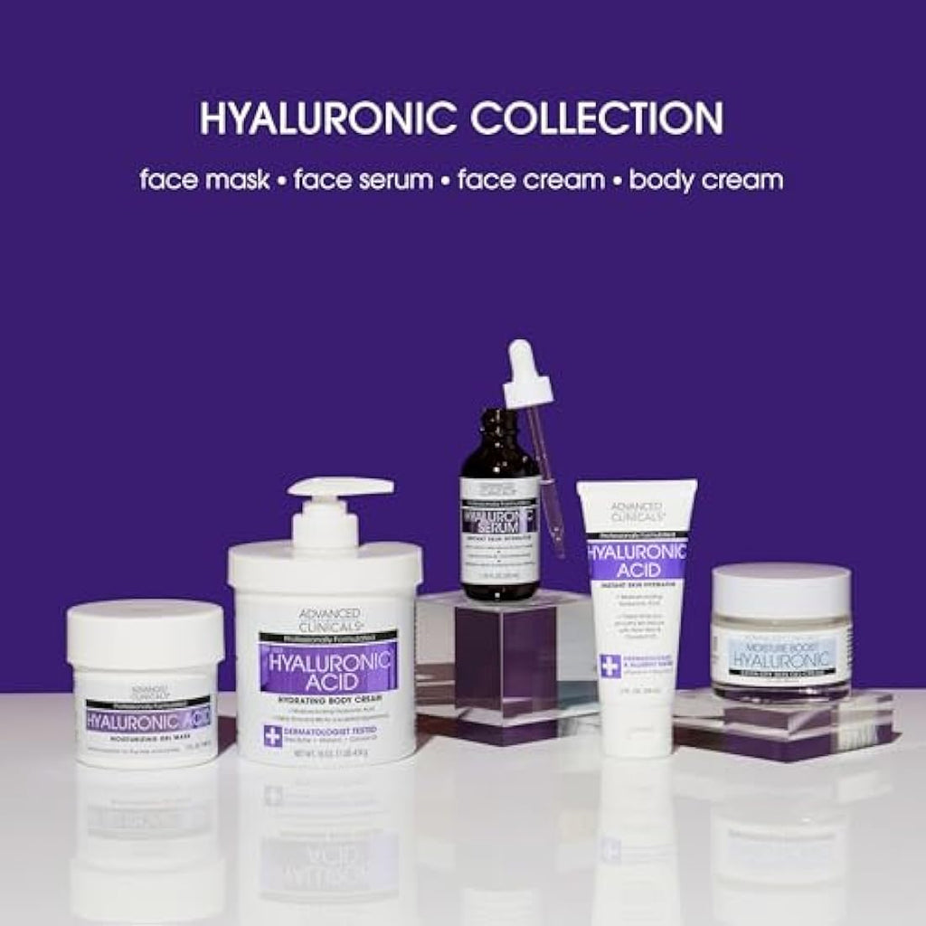 Advanced Clinicals Hyaluronic Acid Anti-Aging Cream - Face & Body (2-Pack)