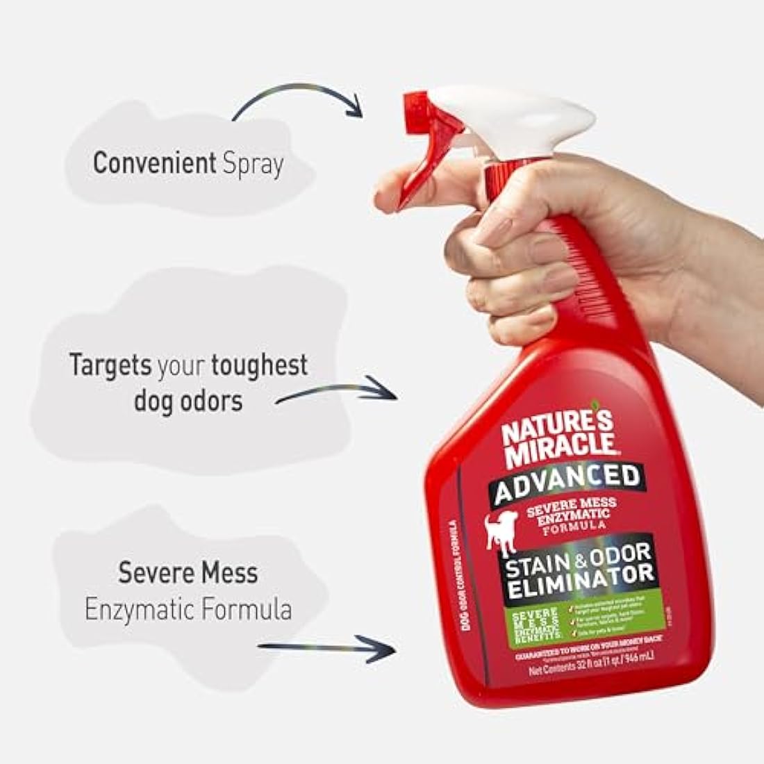 Nature's Miracle Advanced Dog Stain and Odor Eliminator - 32oz Fresh Scent