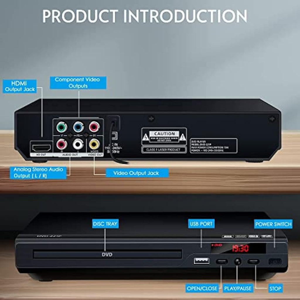 Region Free DVD Player | 1080p Upscaling HDMI Home Media Player