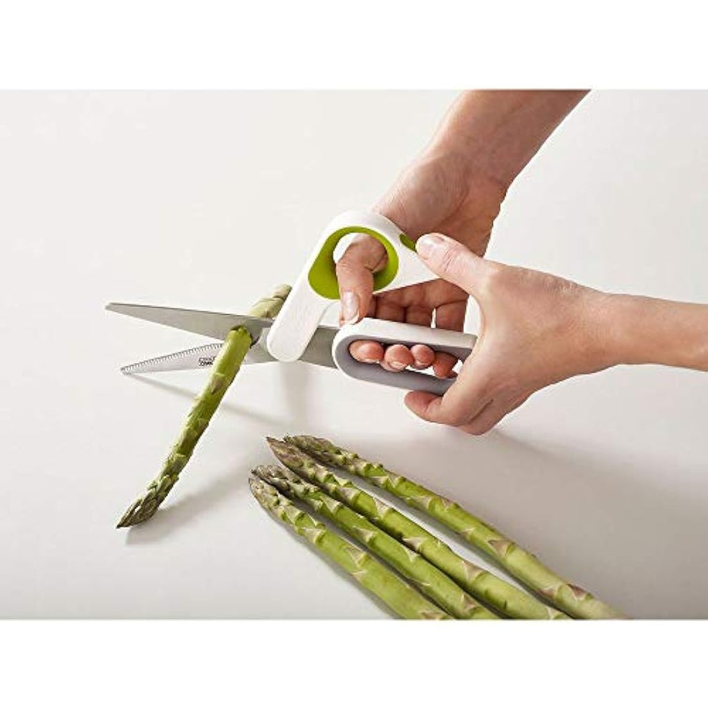 Joseph Joseph PowerGrip Kitchen Scissors with Herb Stripper – Green