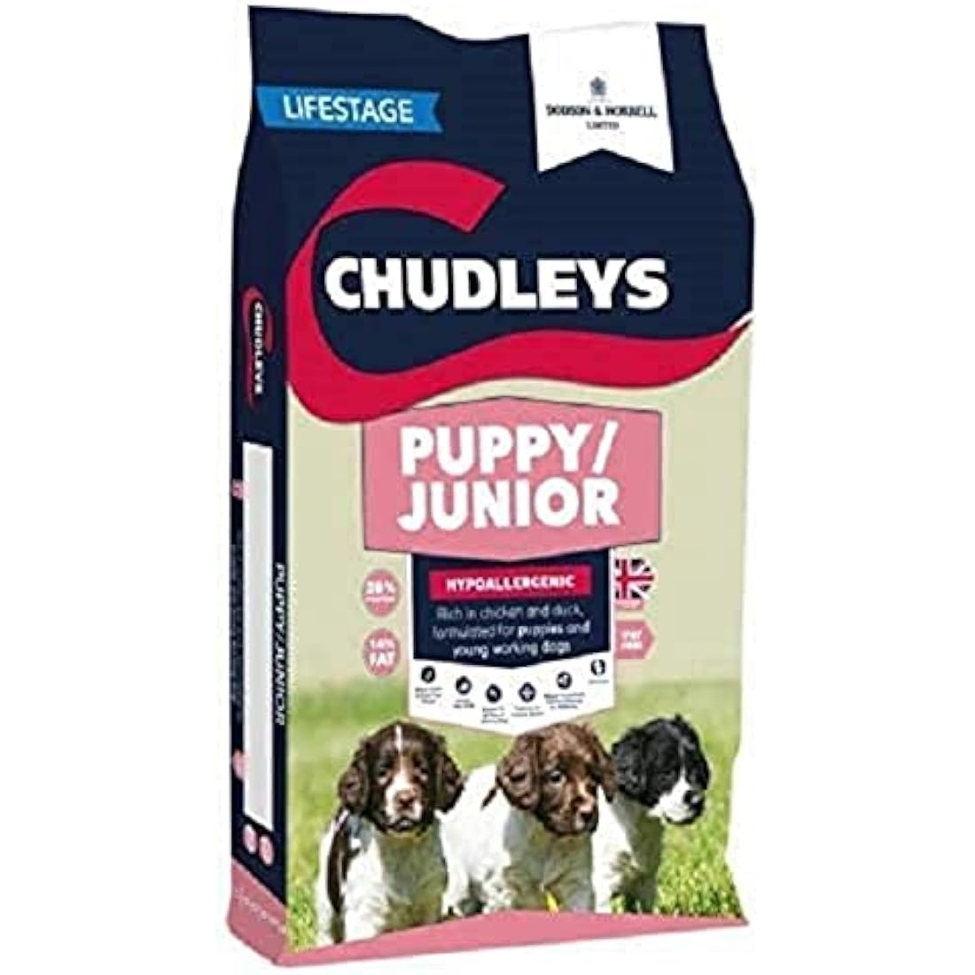 Chudleys Hypoallergenic Puppy Food - Chicken & Duck Dry Mix, 12kg