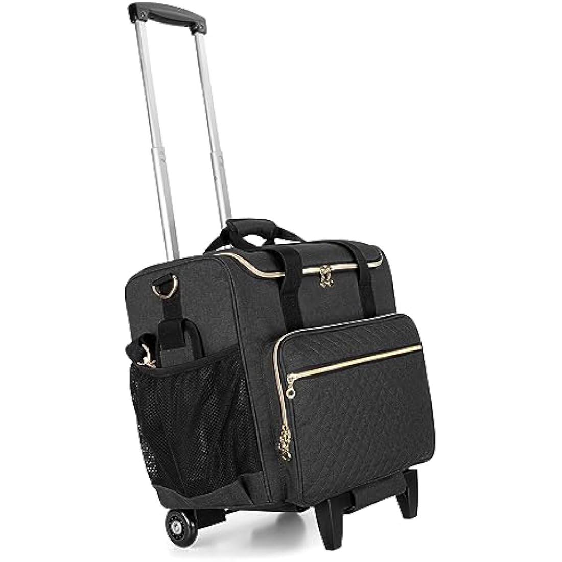 Rolling Teacher Bag | 15.6" Laptop Tote with Detachable Dolly