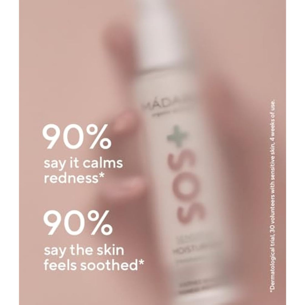MÁDARA SOS+ Sensitive Face Moisturiser – Organic Hydrating Cream, 50ml