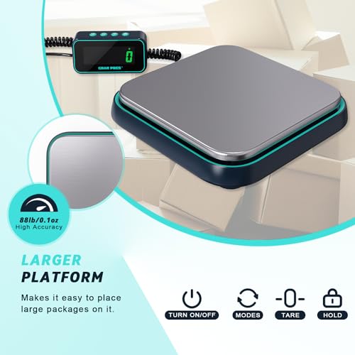 GRAM PRES Digital Shipping Scale | 86lb Stainless Steel Postal Scale
