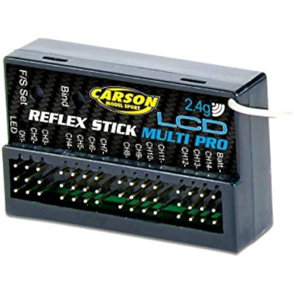 Carson Reflex Stick Multi PRO LCD 14-Channel 2.4 GHz RC Remote Control