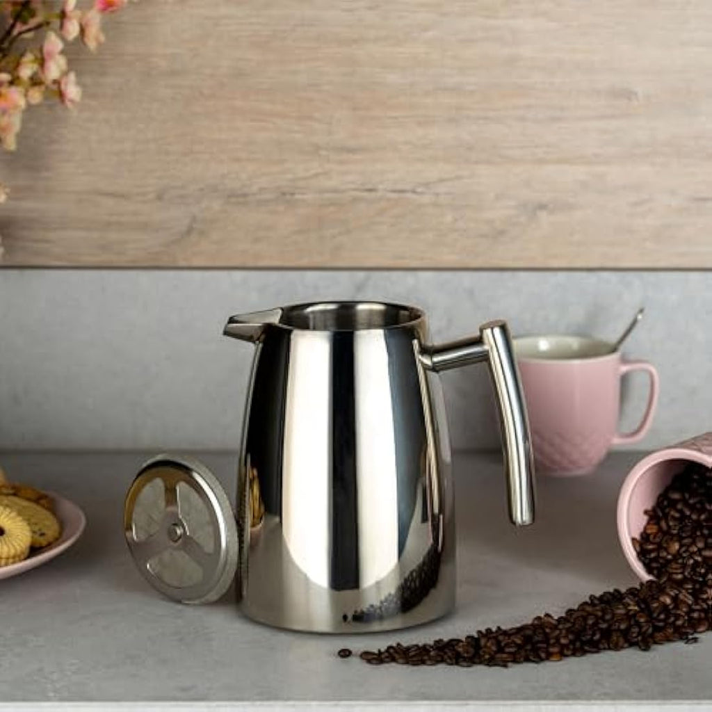 Café Stal Belmont Double Walled French Press - 16 Cup Stainless Steel