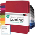 CelinaTex Lucina Cotton Fitted Sheet | 180x200-200x200cm | Ruby Red