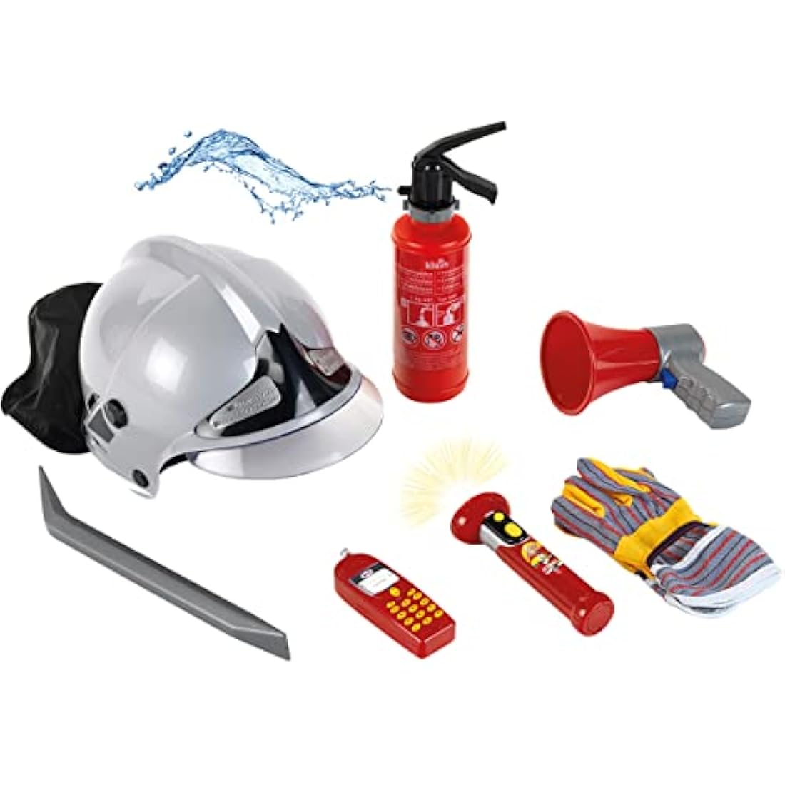 Klein Firefighter Set – 7-Piece Kids Role Play Kit with Helmet & Torch