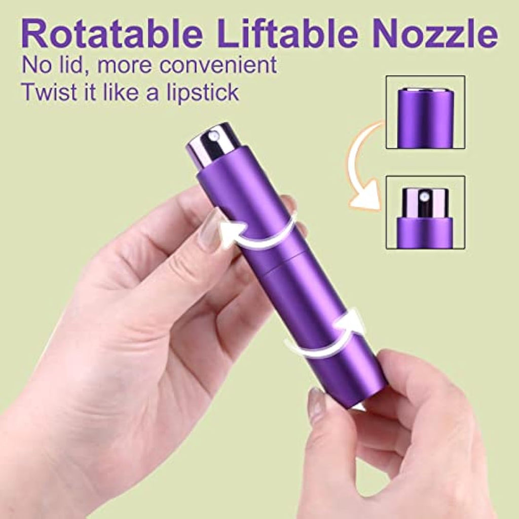 Zingso 10ml Refillable Perfume Atomiser – 2 Pack Leakproof Spray Bottles