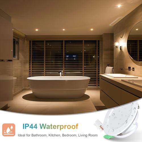 LED Downlights – 7W Dimmable IP44 Recessed Ceiling Lights 10 Pack
