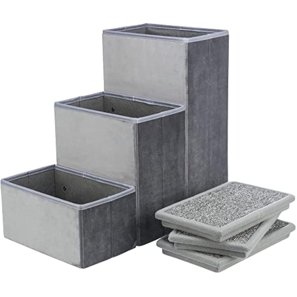 TRIXIE Foldable 3-Step Pet Stairs with Storage | Velour Dog Steps