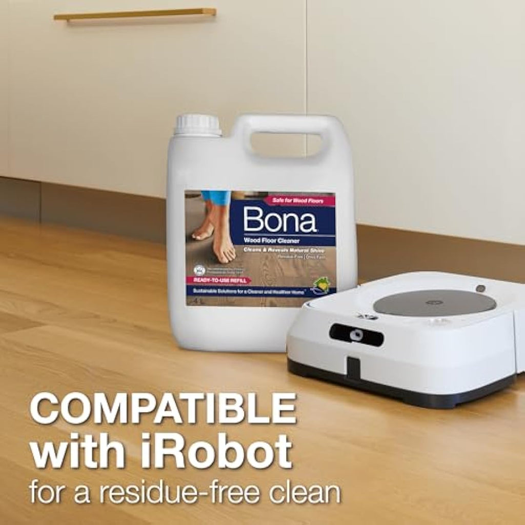 Bona Wood Floor Cleaner Refill – 4L Water-Based Solution for Hardwood