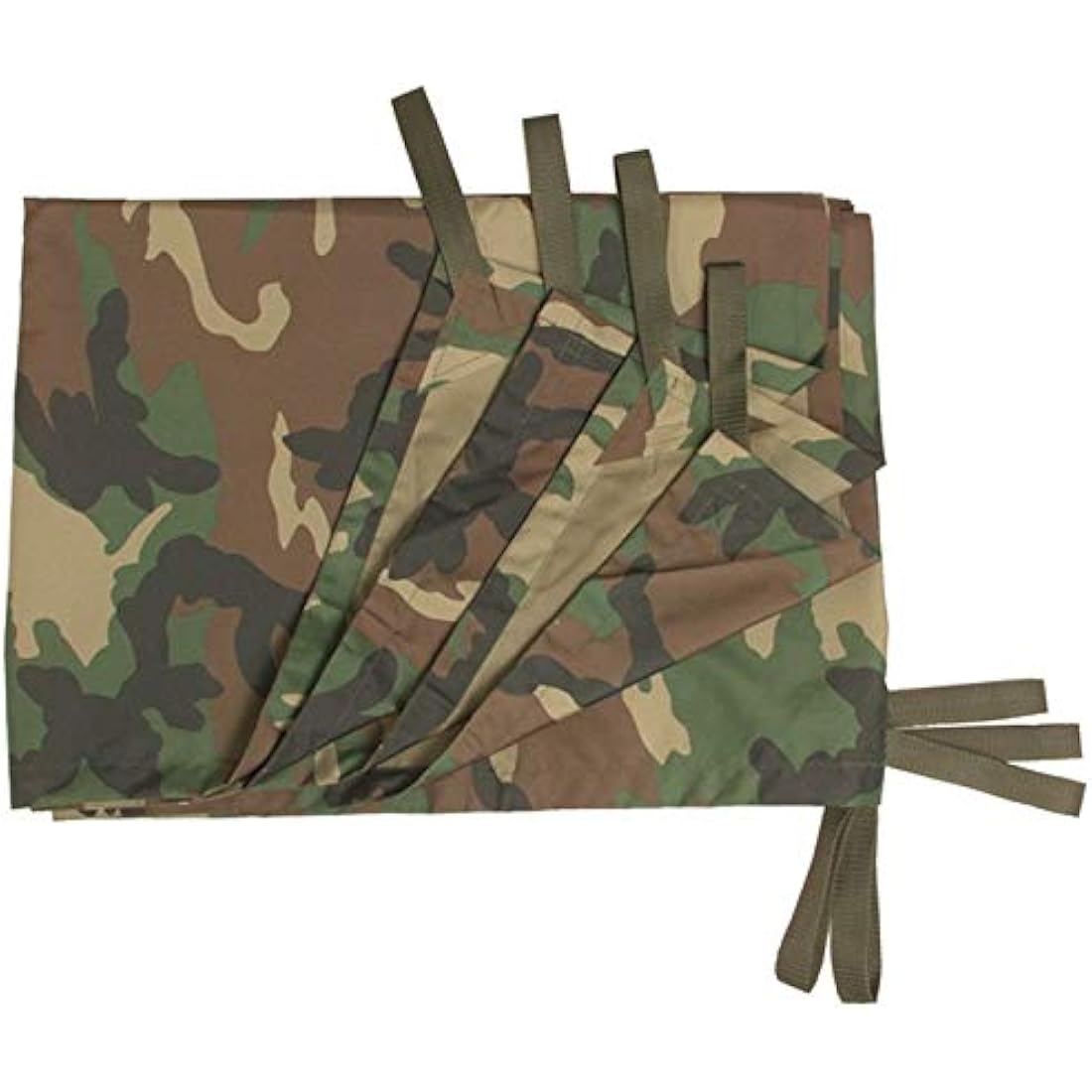 Mil-Tec Multi-Purpose Military Tarp | Woodland Camo Outdoor Shelter