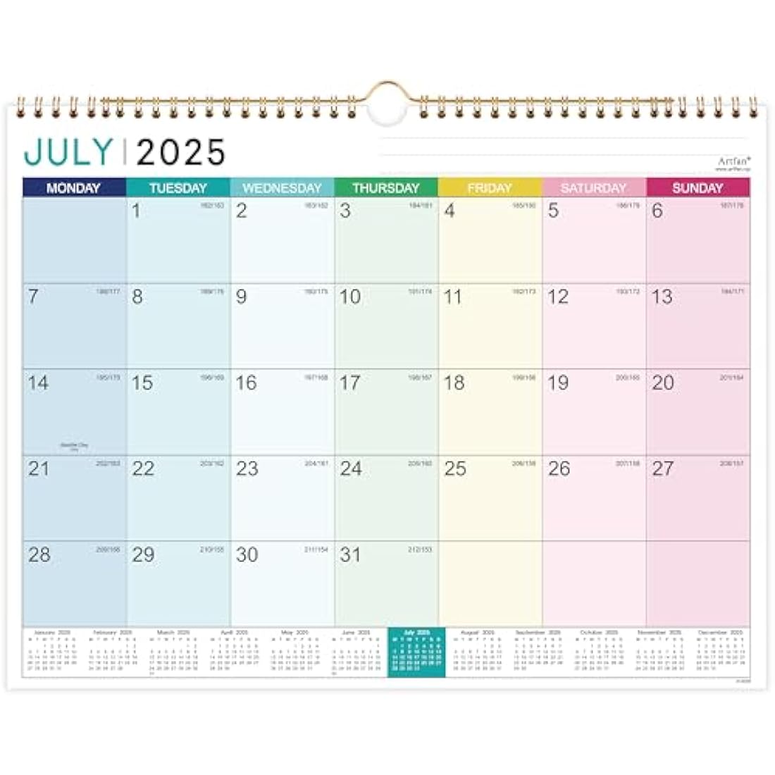 Jolof Store 2025-2026 Wall Calendar – 18 Month Large Academic Planner