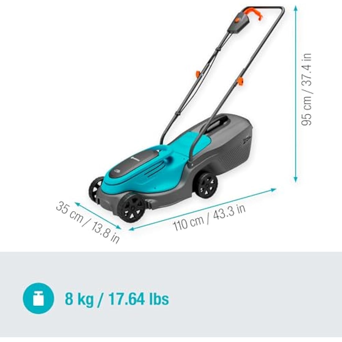 Gardena PowerMax 30/18V Battery Lawnmower – Brushless 30cm Cut