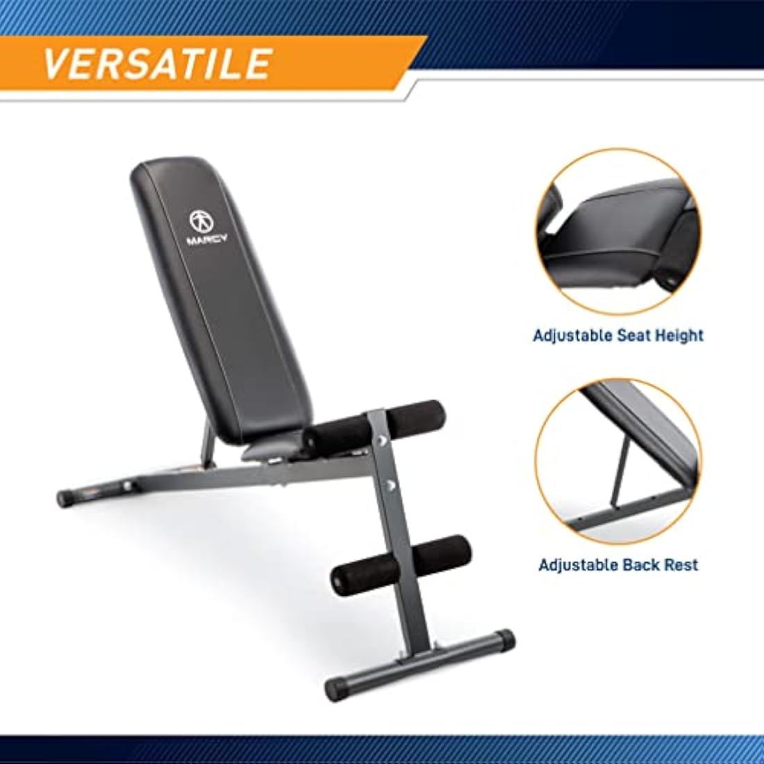 Marcy SB-261 Adjustable Weight Bench – Incline Decline Home Gym