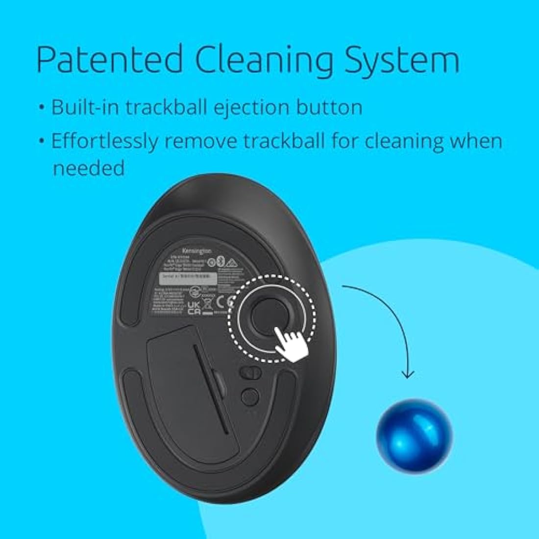 Kensington Pro Fit Ergo TB450 Wireless Thumb Trackball Mouse