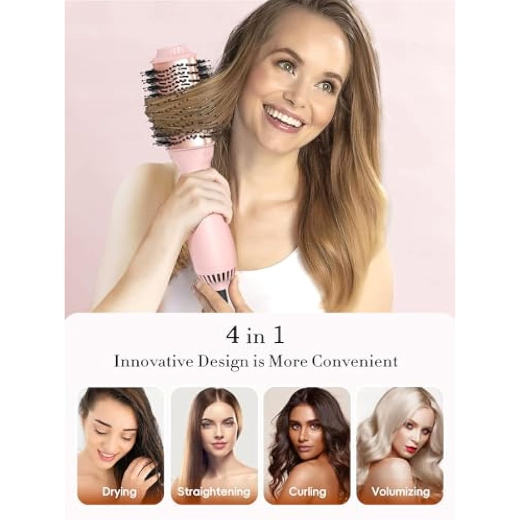 LANDOT Upgraded Plus 2.0 Hot Air Brush | 4-in-1 Hair Dryer Volumizer