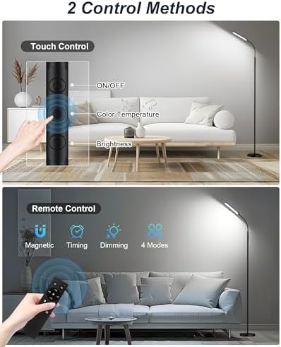 Jolof Store LED Floor Lamp – 18W Dimmable Modern Standing Reading Light