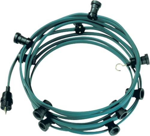 Bachmann 740.005 Outdoor String Lights | 10m Light Chain with 10 Sockets