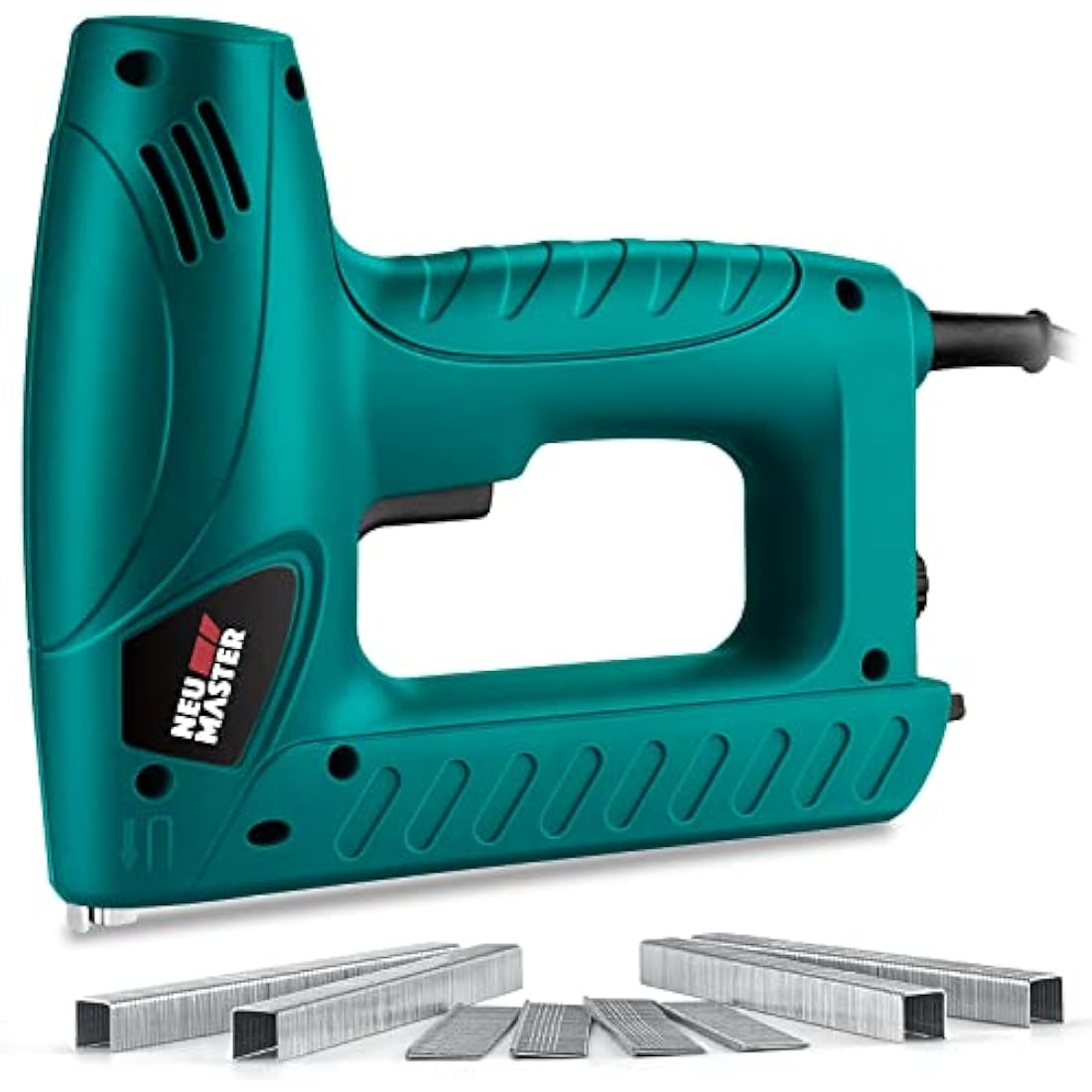 NEU MASTER Electric Brad Nailer & Staple Gun - 2-in-1 Tool for Upholstery