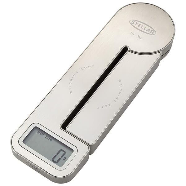 Stellar Battery Free Digital Kitchen Scale | 5kg Compact Eco-Friendly