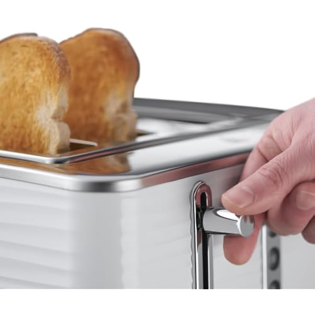 Russell Hobbs Inspire 4-Slice Toaster | White High Gloss – 24380