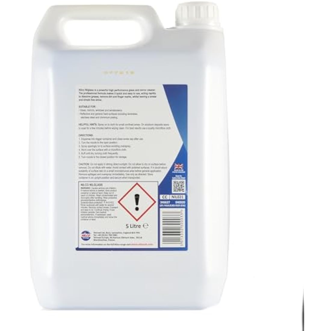 Nilco Nilglass H3 Professional Glass & Mirror Cleaner - 5L Bulk Refill