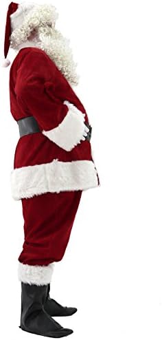 Jolof Store Men's 11-Piece Deluxe Santa Claus Costume – Professional Suit