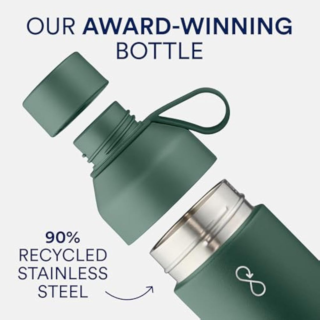 Ocean Bottle 1L Vacuum Insulated Stainless Steel Water Bottle - Forest Green