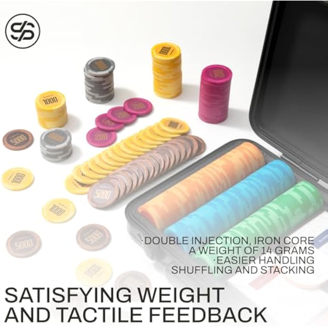 300pc Clay Poker Chips Set – 14g Texas Hold’em Gaming Set