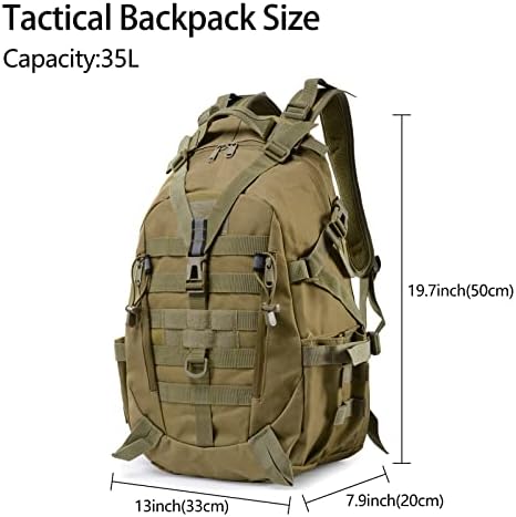 Jolof Store 35L Tactical Military Backpack – Water Resistant Molle Rucksack