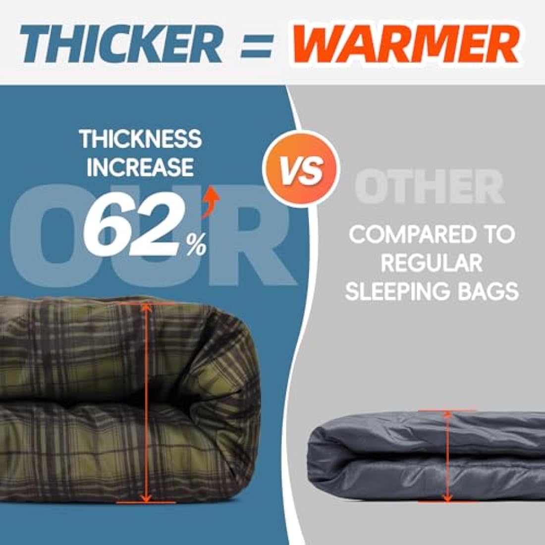 MEREZA XL Sleeping Bag | Big and Tall Cold Weather Camping Gear