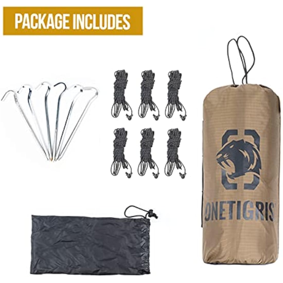 OneTigris Bulwark Camping Tarp | Waterproof SilNylon Bushcraft Shelter