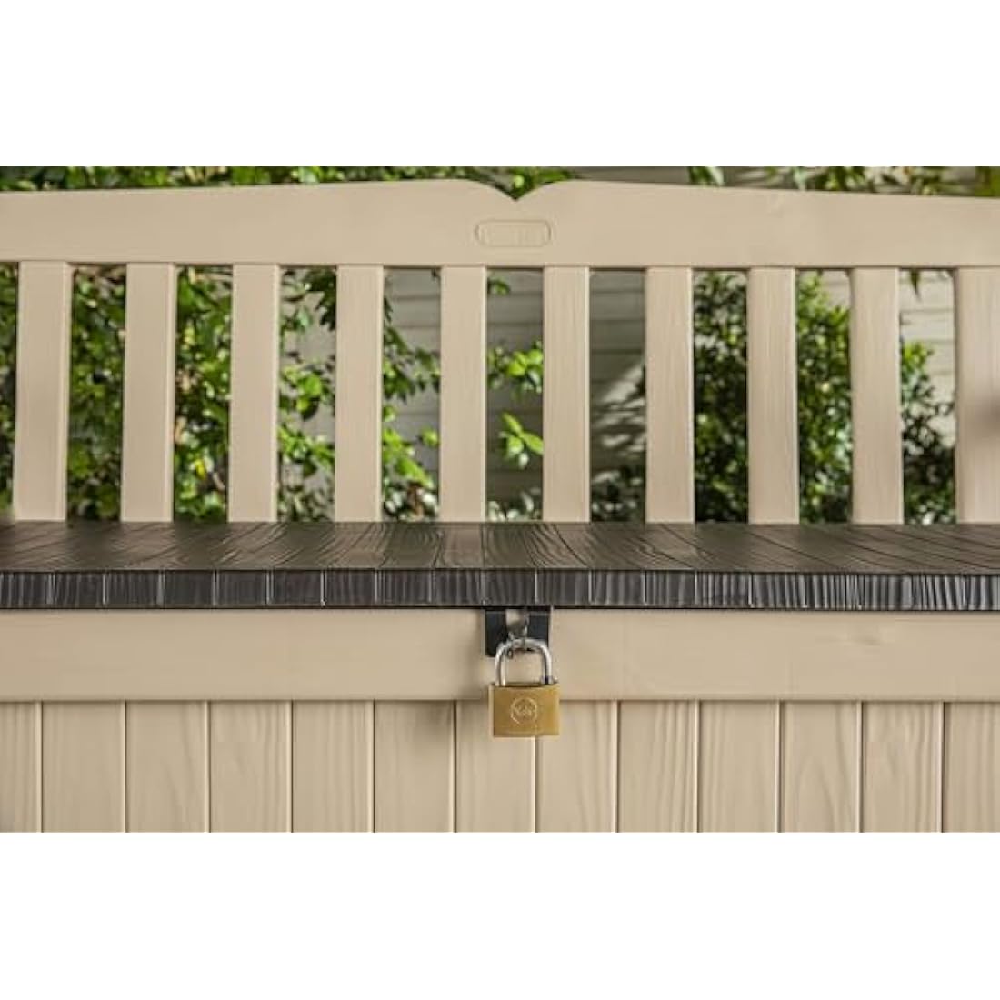 Keter Eden 265L Outdoor Garden Storage Bench – Weatherproof Resin