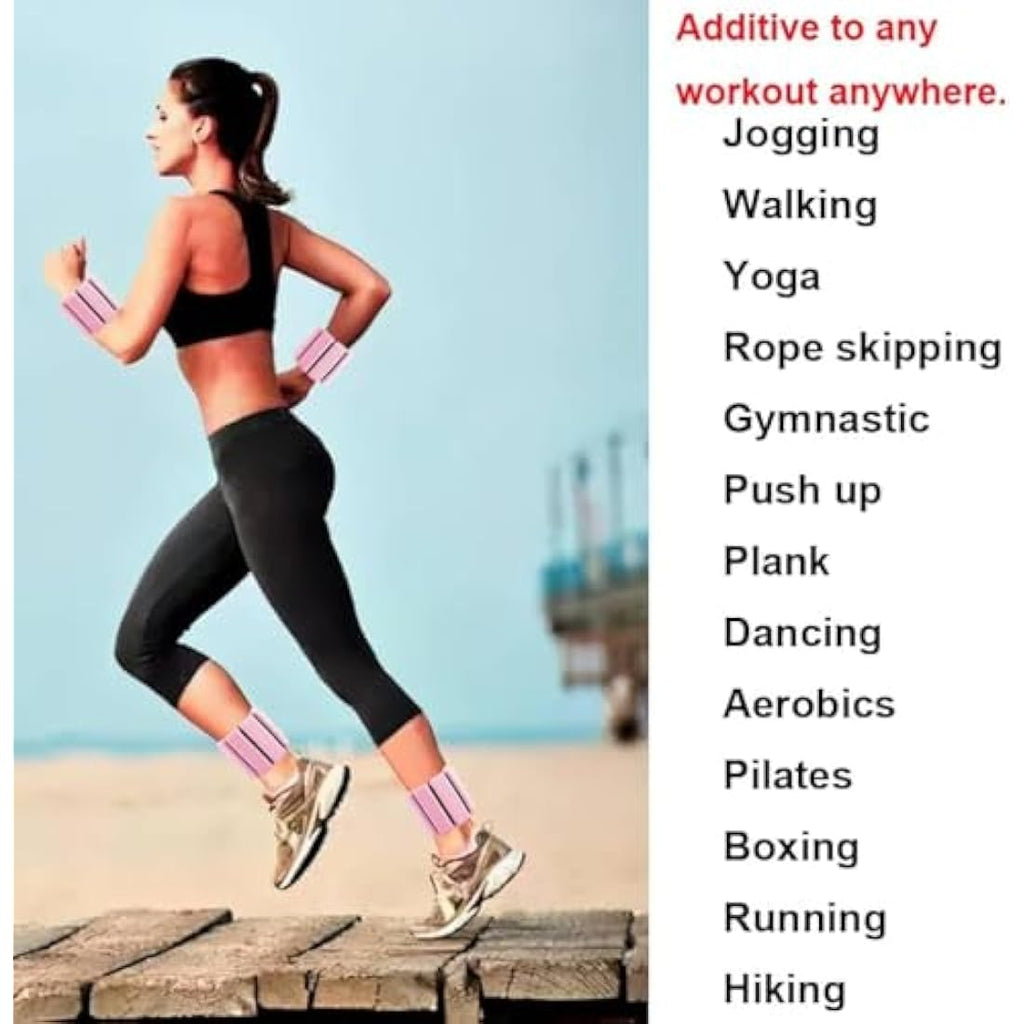 Adjustable Wrist and Ankle Weights Set - 0.5kg Each