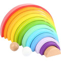 Small Foot XL Wooden Rainbow Stacking Blocks – 12-Piece Montessori Toy