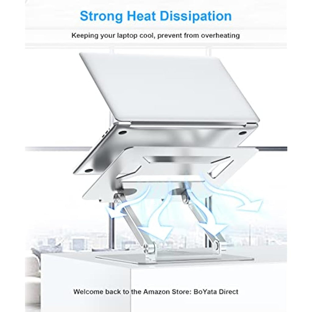 BoYata Laptop Stand | 360° Rotating Adjustable Ergonomic Desk Riser